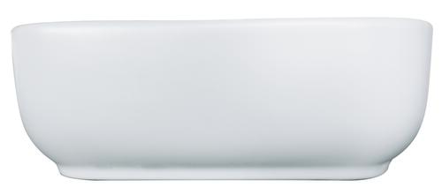 Vasque rectangle à poser LYS en céramique 37 x 37 x 11 cm - blanc mat